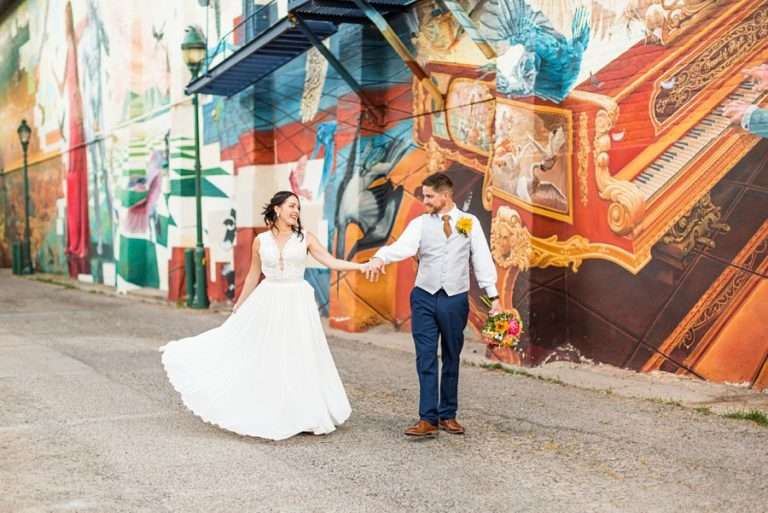 Trish and Mike: Flagstaff Ranch Weatherford Wedding downtown couple Best Place for Your Flagstaff Wedding: The Weatherford